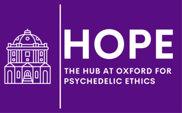 Hope logo white building on purple background with text
