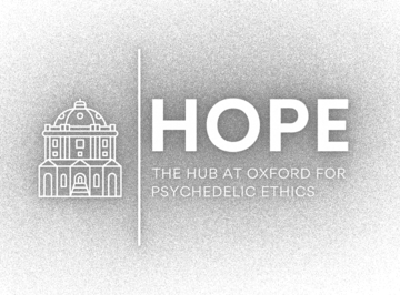 Hope logo white building on grey background with text